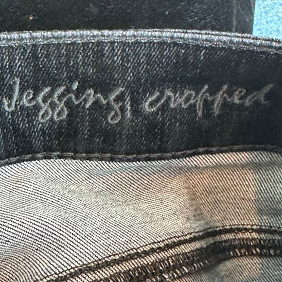 Escada Sport Black Velvet Jegging Cropped Ankle Jeans sz 38=M - Picture 7 of 11